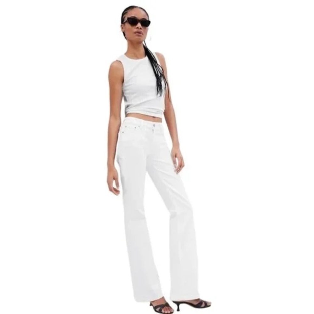 GAP 70s Flare Low Rise Jeans White Vintage Y2K Size 27